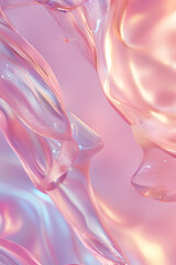 a pink background liquid transparent bubbles, bold minimalism illustration