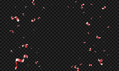 Vector realistic red confetti background design
