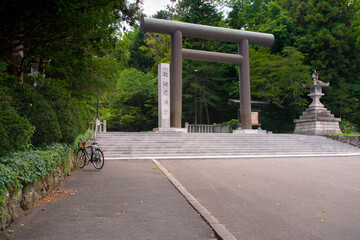 Sapporo - August 23, 2023 - Scene of Hokkaido Jingu, a Shinto shrine enshrines four spirits...