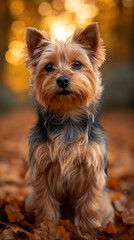 portrait of Yorkshire Terrior, stock photo