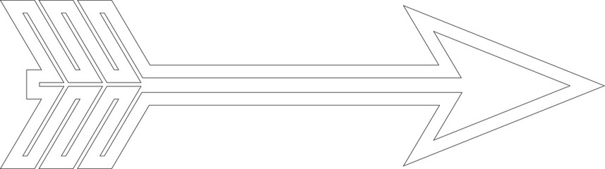 Arrows thin line direction signs. Design element