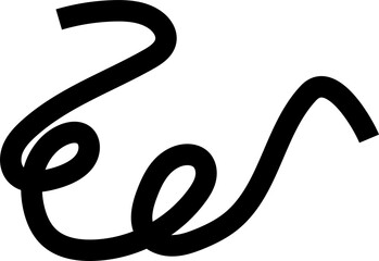 Bold line spiral and swirl. Element design