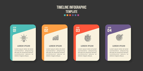 Business concept with 4 options  steps or processes. Infographic design.