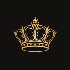 Gold crown icon set against a plain black background