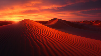 Fototapeta na wymiar sunset or sunrise over the desert