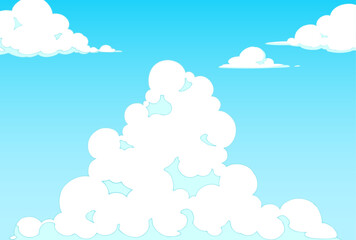 背景素材_青空と入道雲