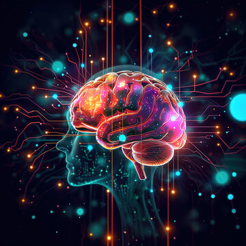 AI Brain Cloud Networking, GPU, Crypto, AI, Firewall Network Security, Artificial Intelligence, Cyber Security, Cloud Managed, Circuit Board, AI Generated Art for Business and Technology