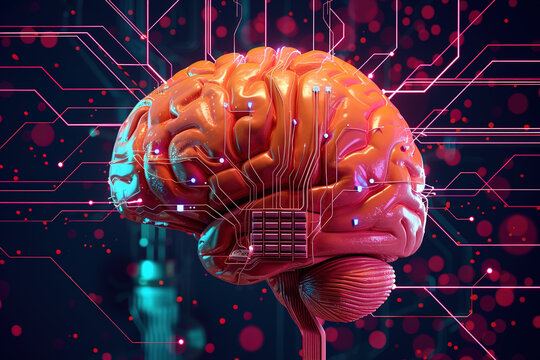 AI Brain Cloud Networking, GPU, Crypto, AI, Firewall Network Security, Artificial Intelligence, Cyber Security, Cloud Managed, Circuit Board, AI Generated Art for Business and Technology