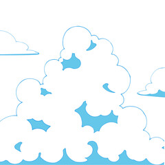 背景素材_青空と入道雲