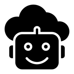 cloud Intelligence glyph icon