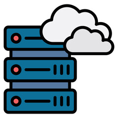Cloud Server Icon Element For Design