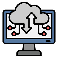 Cloud Computing Icon Element For Design