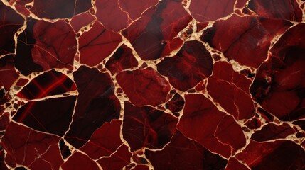 Vivid red and gold marble texture, ideal for creating a bold, luxurious background or design feature.