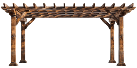 Pergola, transparent background, isolated image, generative AI
