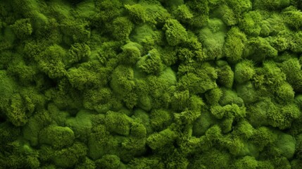 Obraz premium Close-up of dense, lush green moss covering a surface, creating a natural textured background with a sense of freshness.
