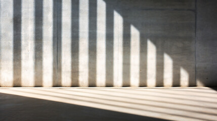 Fototapeta premium Abstract Architectural Design with Shadows and Light Creating Geometric Patterns on Textured Concrete Surfaces in an Urban Environment