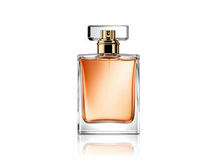Perfume glass bottle isolated on white background. 3D illustration