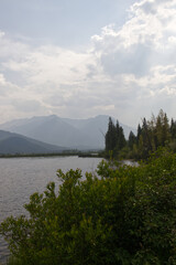 A Smoky Summer Day at Vermillion Lakes