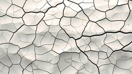 Dry and Cracked Desert Ground, Textured Drought Earth with Arid Climate Effects and Abstract Brown Mud Pattern