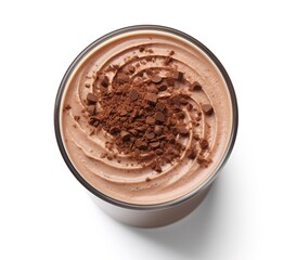 Chocolate drink on a white background. generative AI