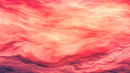 Pastel Watercolor Texture in Abstract Design, Soft Pink and Orange Sky, Artistic Paint Illustration...