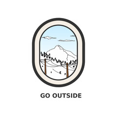 Illustration Landscape of Mount Everest