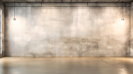 Grunge Textured Wall in an Old Room, Dark and Weathered Concrete with Fungus, Interior Architecture and Renovation Concept
