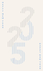 2025 happy new year design for card , calendar , banner etc, simple design in pastel color 