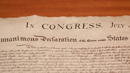 Declaration of independence document congress july 4 1776