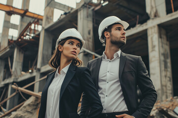 Young Business People at Construction Site Building Futures