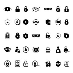 lock and privacy icon of social media element symbol app kit
