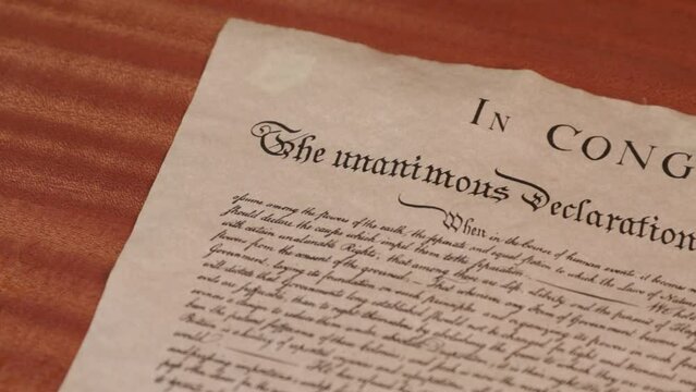 Declaration of independence document congress july 4 1776