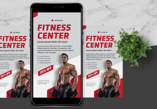 Red and Black Fitness Instagram Story