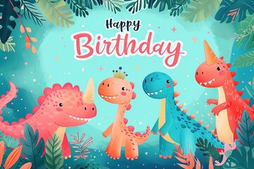 adorable dino characters birthday party for kids 