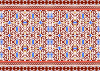 Ikat tribal pattern ethnic geometric fabric ikat textile
