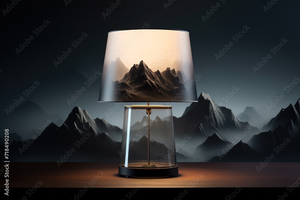 Poster the building style modern on sky background. 3d illustration, 3d rendering generative ai