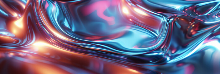 an abstract background with colorful liquid and a shining light, generative AI