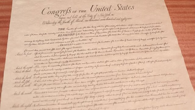 The bill of rights historical document john adams congress