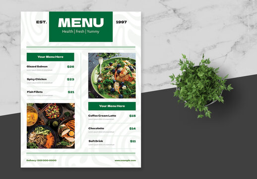 Green Natural Menus