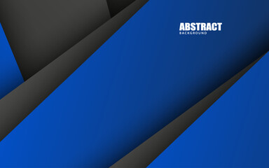 Abstract overlap layer papercut black and blue background