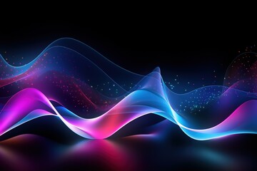 Bright Abstract Modern light wave futuristic background Generative AI