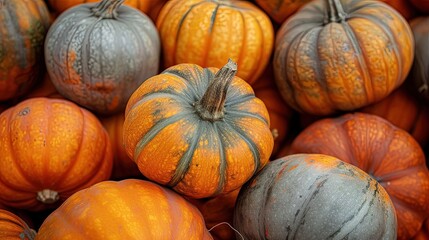 pumpkins on a market