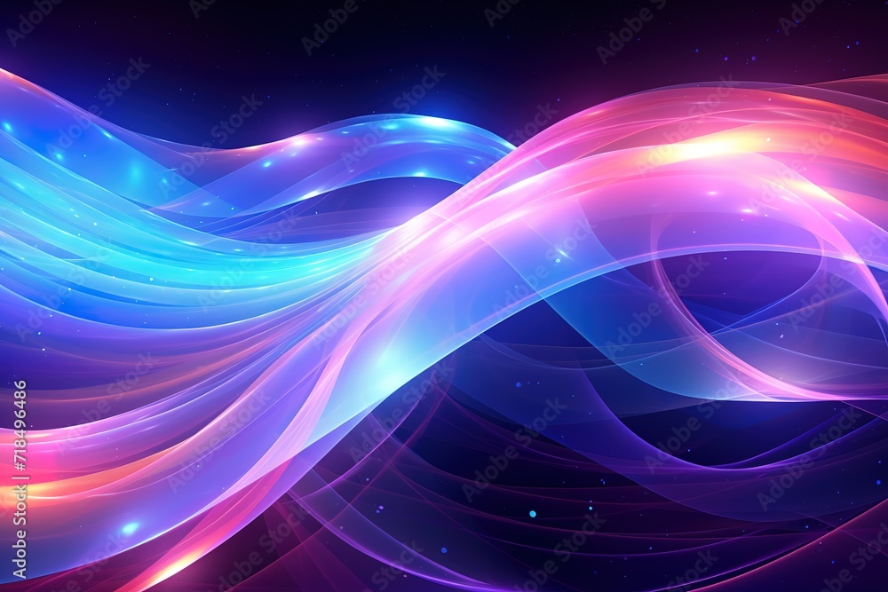 Poster bright abstract modern light wave futuristic background generative ai