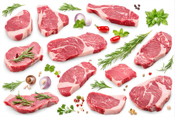 Tender fresh rib eye steak background