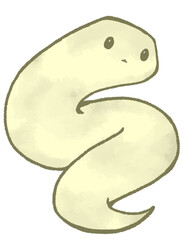 のぞき込むようにしてこちらを見つめるへび