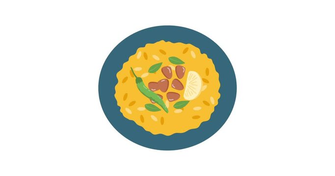 animation poha or aalu poha or pohe favourite indian snack