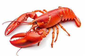 a red lobster on a white background.AI generative