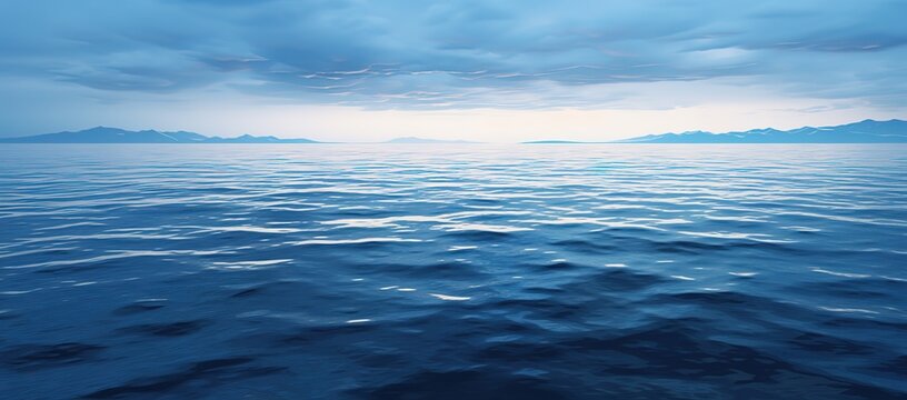 Blue ocean waves background. generative AI