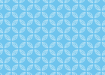 Fototapeta premium Flower geometric pattern. Seamless vector background. Blue and white ornament