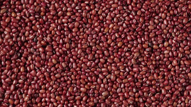 Raw red bean or azuki beans seeds texture background	
